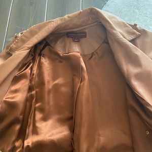 Leather trench coat style jacket